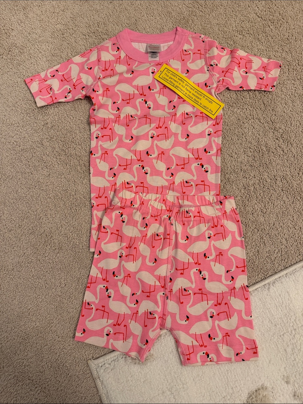 Hanna Andersson Pink Flamingo Short Pajama Set